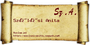 Szőlősi Anita névjegykártya